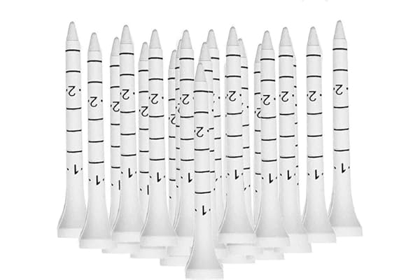 FINGER TEN Tees Golf Bois 70mm 83mm Professionnel Accessoires 50 100 Pcs, Tee Golf Bois Blanc 2 3/4 Pouces 3 1/4 MatÉRiel d'entra Nement pour Le Golf pour Le Sport Femmes Hommes Enfants