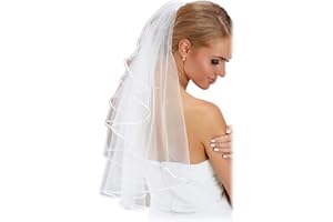 BrautChic Velo de Novia Corto-70cm-Maravilloso NEUTRAL-Perfecto para los Vestidos de Novia