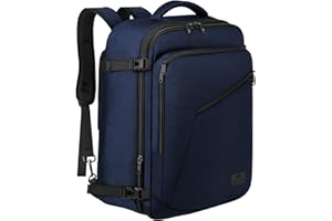 MATEIN Sac à Dos Voyage Cabine Avion, Backpack Homme Travail Travel, Grand Format 40L Femme Élégant et Léger, Sac de Voyage Homme d’Affaire Approbation de Vol Ryanair pour EasyJet, Bleu