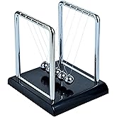 HindCraft Office Table Decor - Newton Cradle Pendulum | Swing Ball Motion Desk Toy – 5 Metal Collision Balls with Polished Ba