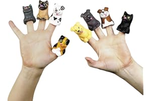 CAMA24COM Fingerpuppen Hund und Katze 8 Stück Palandi®