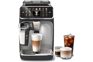 Philips 5500 Series Bean to Cup Coffee Machine – 20 Hot & Iced drinks, LatteGo Milk Frother, Fastest-to-Clean, 40% Quieter, Ceramic Grinder, Fully Automatic Espresso & Cappuccino maker – EP5546/70