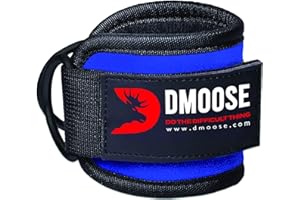 DMOOSE FITNESS DMoose Sangle Cheville Musculation Poulie - Taille unique avec rembourrage de première qualité Ankle Straps pour Sport, Kickback, Entraînement des Fessiers - accessoires pour fitness et musculation