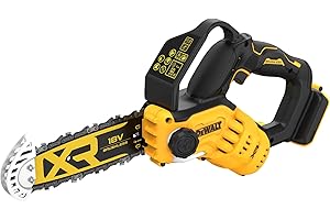 DEWALT 18 Volt Akku-Astsäge (20 cm Schwert, bürstenloser Motor, automatische Kettenschmierung, Metallschutz an Schwertspitze, seitliche Kettenspannung, Lieferung ohne Akku & Ladegerät), DCMPS520N-XJ