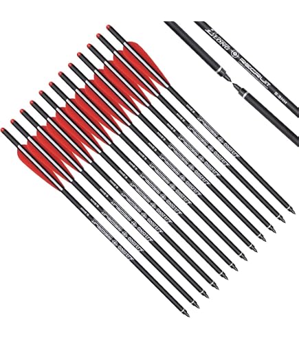Flèches Arbalète Carbone SHARROW 12/24pcs - Boulons 6.3 Pouces Pour Tir Précis Et Chasse
