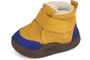 MASOCIO Baby Boys Girls Winter Warm Boots Toddler Booties Anti-Slip Rubber First Walking Shoes