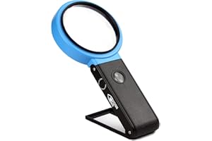 VISION AID Loupe 30X avec 21 Lumières LED | Loupe Mains Libres pour la Lecture, l'artisanat, Les Loisirs