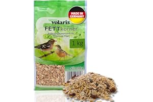Eggersmann volaris 1kg Granos grasos | Alimento para pájaros Silvestres Durante Todo el año | Alimento para pájaros Silvestres Durante Todo el año | Alimento disperso Rico en Grasas para Las de Aves