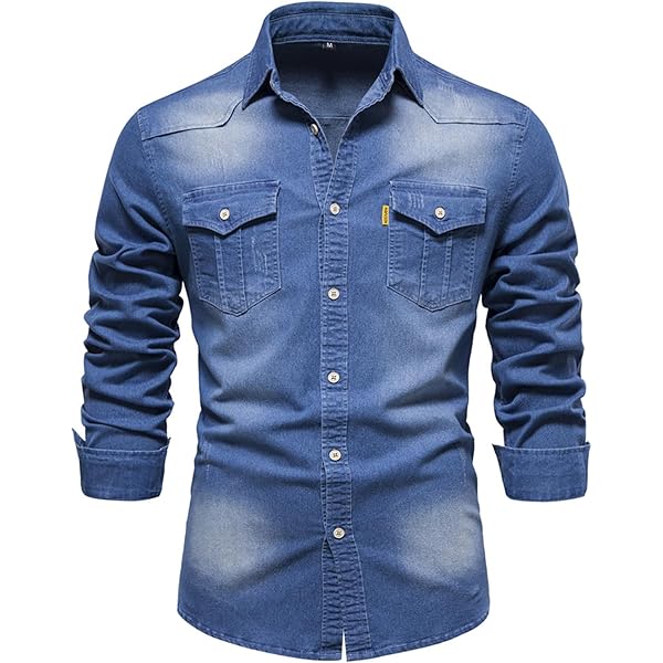 PADOLA Katoenen overhemd voor heren, lange mouwen, slim fit, cowboyhemd, opstaande kraag, westernhemd, tactisch hemd, outdoor, werk, safarihemd, effen vrijetijdshemden, 3 grijs., XXL
