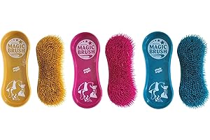 NETPROSHOP Pferde Bürsten Magic Brush Gegen Hartnäckigen Schmutz, Farbe:Magenta