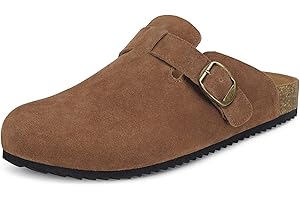 Intini Mules et Sabots Homme Femme Chaussons Pantoufles avec Cuir Fermé Semelles Chaussures de Jardin Confortable d'Intérieur Extérieur 36-48