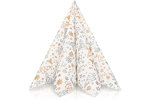 GRUBly Servietten Weihnachten CHRISTMAS GOLD & SILBER (Winter Limited Edition) | Stoffähnlich/Airlaid | 40x40cm | 50 Stück
