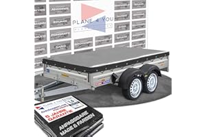 ‎PLANE 4 YOU Hochwertige Humbaur 309 x 156 cm Anhängerplane - wasserdichte Anhänger Plane nach Maß - Flachplane - Hochglanz Anthrazit