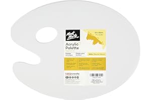 Mont Marte Mischpalette für Acrylfarben – Weiß – 23x30 cm Acrylfarben und wasserbasierte Farben – Malpalette mit Loch für Daumen