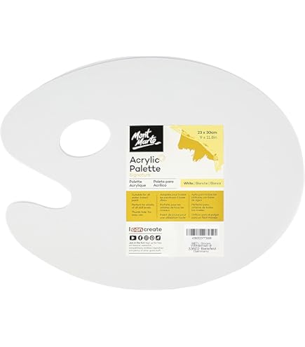 Tavolozze Per Pittura Acriliche | 2 Pezzi 15x25 Cm Ovali | Trasparenti E Riutilizzabili | Per Olio, Acquerello, Tempera - Foto 3