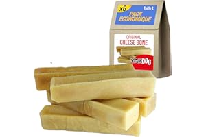YAKDOG - Bâtonnets Fromage pour Chien - Friandises à Mâcher Longue Durée - 100% Naturel - Traditionnelle Himalaya - Fabriqué en Belgique - Taille L - Grand Format (Lot de 6)