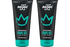 King of Shaves Antibacterial Shaving Gel for Men - 150ml TWIN-PACK