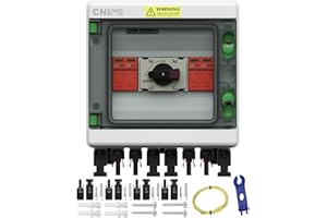 CNLonQcom Überspannungsschutz PV 1000V 32A DC Trennschalter Blitzschutz 2 String 2 In 2 Out Mit IP65 Solar PV Anschlusskasten Für PV Anlage Komplettset