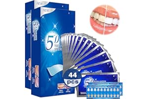 LYJOW Bande Blanchiment Dentaire 44 Bandes Blanchissantes Dents 5d Teeth Whitening Strips Kit Dent Blanche Professionnel Aide à Blanchir Les Dents Et à Éliminer Les Taches De Café, De Thé Et De Vin