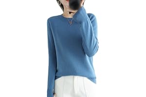 KELSIOP 100% Wool Cashmere Sweater Women O Neck Pullover Casual Knit Top Autumn Winter Coat