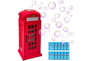 BANANMELONBM Bubble Machine for Kids Telephone Booth, Bubble Makers for Indoor Outdoor, Blow 15000+ Bubbles/Minute Kids Bubble Machine, Bubble Blower Toys for Baby Childrens Gift