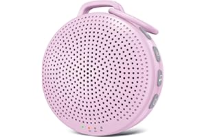 HTTWCOD White Noise Machine Baby, Einschlafhilfe Babys mit 2000mAh Akku,Portable Sound Machine for Adults 21 beruhigende Klänge Weißes Rauschen Soundmaschine für kinderwagenschaukler (Rosa)