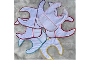 MAX STITCH DESIGN 7 baberos de punto de cruz de algodón de la serie roja de 16 unidades para bebé, punto de cruz, blanco, Taille unique