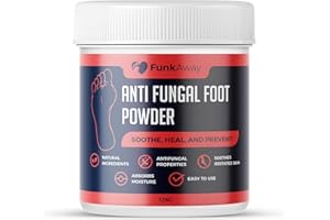 FUNKAWAY Antifungal Foot Powder (100g) - Athletes Foot Powder Treatment for Itching Relief, Sweat Control & Odor - Natural Tea Tree & Peppermint Oil, Moisture Absorbent Formula for Adults