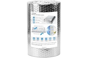 VVFLED 1x3 m Foil Insulation Loft Insulation Bubble Insulation Radiator 3mm Thicken Aluminium Heat Reflective Panel Insulation, Energy Saver Insulation for Loft Van Caravan Shed Basements Kennel Pipe
