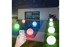 light to hope Luz Solar Exterior de Bola, Luces Solares LED Exterior Jardín, 8 RGB Lámpara Solares Exteriores con Control Remoto Impermeable IPX6 para Césped y Camino, Jardín Pasillo (20CM)