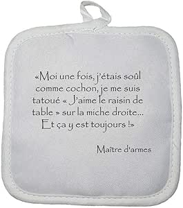 Manique Gant De Cuisine Maitre D Armes Raisin De Table Citation Kaamelott Amazon Fr Cuisine Et Maison
