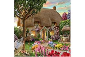 ZWFSDM 5D Diamond Art Painting Kit Completo, DIY Pittura Diamante, Strass Ricamo a Punto Croce Pittura di Diamanti con Numeri, Decorazione per Casa Pareti - Casa Sogni