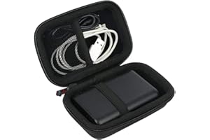 Khanka Portable Etui de Voyage Housse pour Anker PowerCore 10000 Batterie Externe Petite et Légère 10000 mAh (Noir)