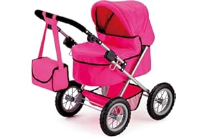 Bayer Design 13029AA Poussette Landau pour Poupée Trendy, réglable, Pliable, Sac à bandoulière
