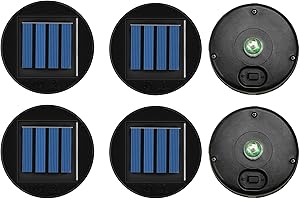ULEMONDEE Replacement Solar Panels Top Perfect for Outdoor Lantern Lights Accessories in The Garden (6PCS Top Diameter 8cm Inner 7.2cm)