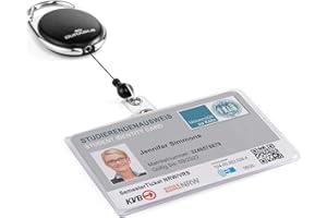 ‎DURABLE Durable uchwyt na identyfikator z jojo STYLE, 1 sztuka, przezroczysty/czarny, 890701