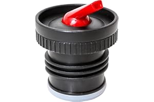 ARGENTUS Thermos Stopper Pico de Mate Pieza de repuesto para termo Stanley Classic con aislamiento al vacío de boca ancha (1.1QT, 1.5QT, 2QT) (negro-rojo, juego de 1)