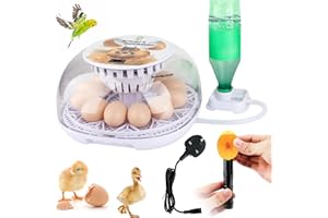 Safego Egg Incubators for Hatching Eggs Automatic Turning 12-24 Eggs, Automatic Digital Incubator with Temperature Control Water Filling, Brooding Chicken Incubator Home Incubator for Duck Bird Goose