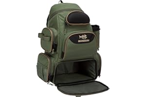 Bassdash Plecak wędkarski wodoodporny lekka torba taktyczna miękkie pudełko na sprzęt z uchwytem na wędkę i ochronnym pokrowcem przeciwdeszczowym, Zielony plecak [3600] bez tac, 3600, Plecak