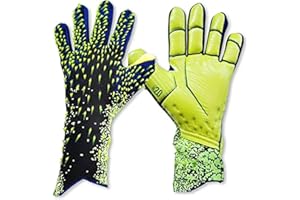 OLYSPM Gants De Gardien Gant De Foot,Gants de Gardien de But Enfant,Gants en Latex de Haute qualité et Excellente Protection des Doigts,Gant Gardien de But Adulte, Homme,Junior