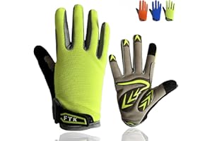 FINGER TEN Guantes de ciclismo para niños, con acolchado de gel, antideslizantes, impermeables, para niños, buen agarre, transpirables, cómodos, aspecto elegante para MTB, BMX, Dirtbike, deportes al aire libre