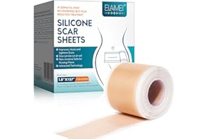PLOBRT Silikonpflaster Für Narben(4mx4.6cm Rolle), Silikon Narbenpflaster Wiederverwendbar, Rolle Narbenband Perfekt Für Die Kaiserschnittnarbe, Narben Entfernen, Narben Im Gesicht, Keloid, haftet sehr gut