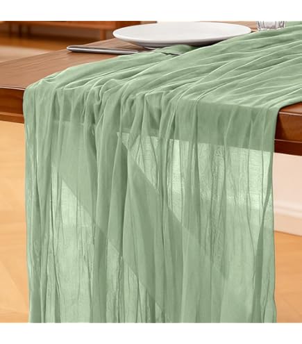 CHUQING Tafelloper Chiffon Zand Kleur, 70 cm x 3 m, Lichtbruin