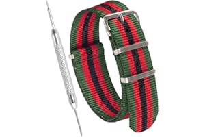 Sniper Bay Nato Strap Watch Strap – Nato Watch Straps for Men and Women with Military-Grade Nylon, Stainless Steel – 18mm, 20mm, 22mm, 24mm Wrist Strap Widths
