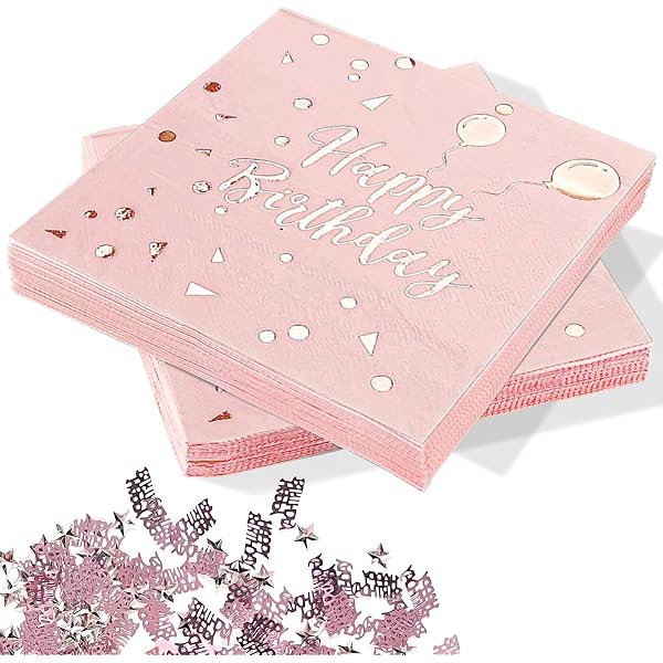 40 Stück Happy Birthday Servietten Lila & Silber – 2-lagig, 16,5 X 16,5 Cm, Einweg-Papierservietten Für Geburtstag, Hochzeit & Party