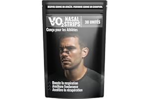 VO2 VO₂ Nasal Strips | Bandelettes nasales sport & anti-ronflement (30 pcs premium), respiration améliorée, tenue 6h, course, cyclisme, fitness, hyrox, hypoallergéniques, anti-congestion & sans médicament