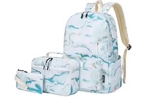 Imyth 3Pcs Backpack Sets for Teen Girls, Cute Colorful Bookbag School Daypacks for Elementary Middle Students