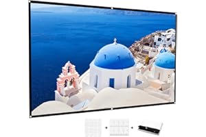 ITJQ Beamer Leinwand 100 Zoll Faltbare, Tragbare Leinwand Beamer Aultra Thin und hohe Auflösung für Heimkino Indoor Outdoor School Party