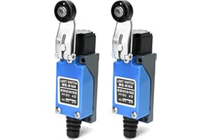 QWORK Interruptor de límite de brazo de palanca con rodillo ME-8104 10A 250VAC, 2 piezas