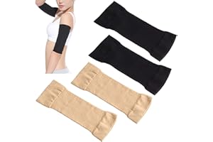 HOTMNTY Abnehmen Arm Ärmel, Schlankmachende Kompression Armformer, Elastische Kompression Armstulpen, Oberarm Shaper Massagegerät, Abnehmen Arm Shaper Compression Wrap Sleeve Sport Fitness Wrap Former, 2 Paar